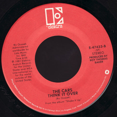 The Cars : Since You're Gone  b/w  Think It Over (7", Single, SP )