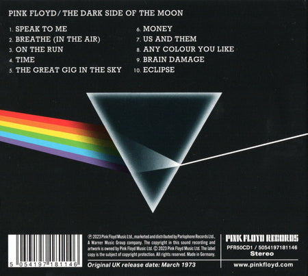 Pink Floyd : The Dark Side Of The Moon (CD, Album, RE, RM, 50t)