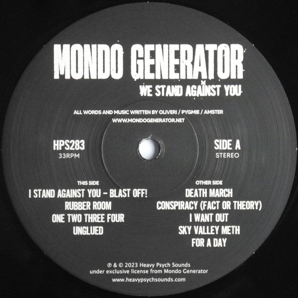 Mondo Generator : We Stand Against You (12", Album)