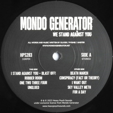 Mondo Generator : We Stand Against You (12", Album)