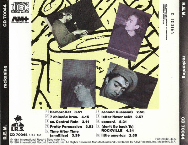 R.E.M. : Reckoning (CD, Album, Club, RE, BMG)