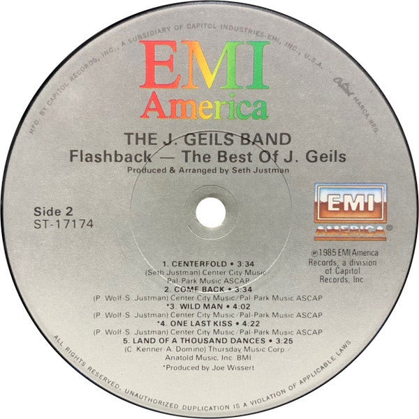 The J. Geils Band : Flashback - The Best Of J. Geils Band (LP, Comp, Jac)
