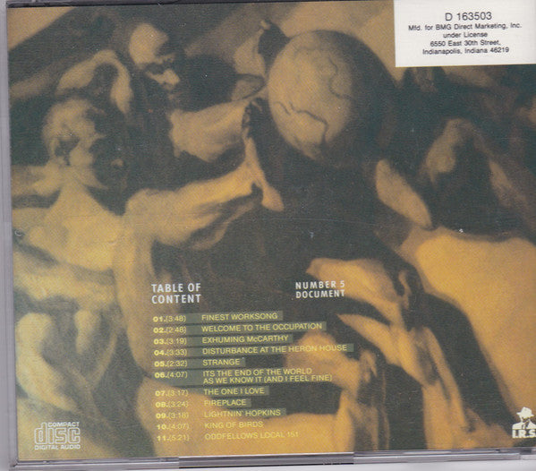 R.E.M. : Document (CD, Album, Club)