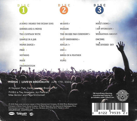 Phish : Live In Brooklyn (3xCD, Album)