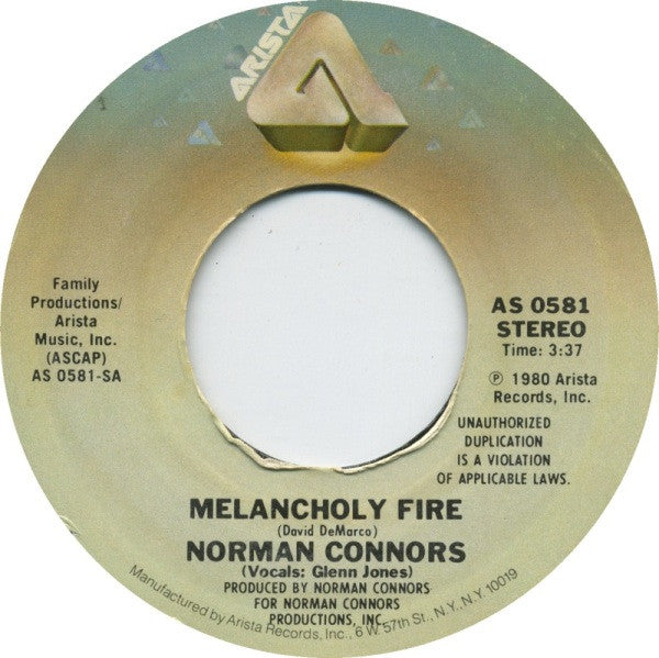 Norman Connors : Melancholy Fire (7", Styrene, Ter)