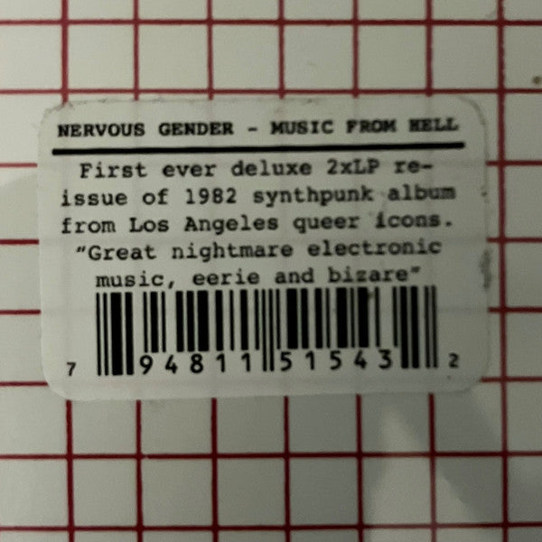 Nervous Gender : Music From Hell (LP, Album, RE + LP, Comp + Dlx, RM)