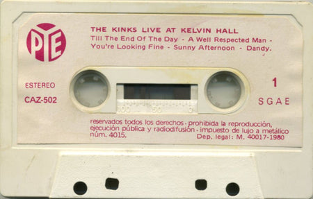 The Kinks : Live At Kelvin Hall (Cass, RE)