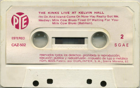 The Kinks : Live At Kelvin Hall (Cass, RE)