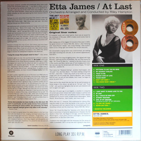 Etta James : At Last! (LP, Album, Ltd, RE, Aud)