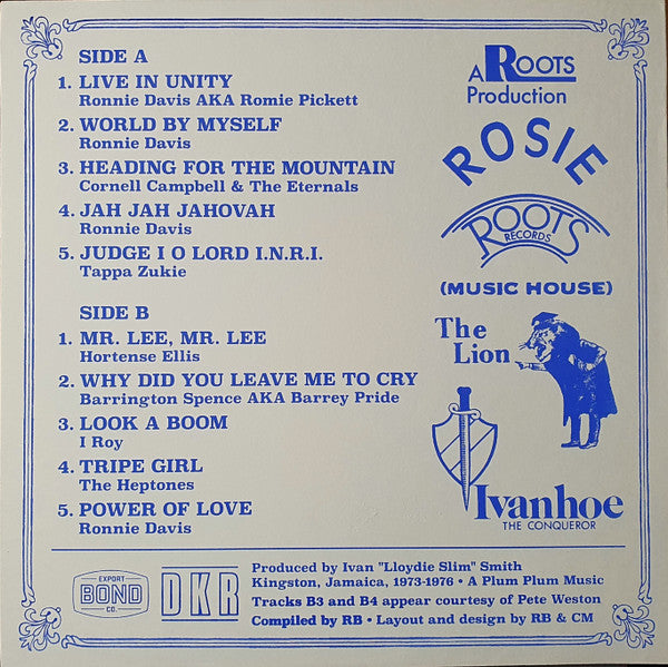 Various : Roots From The Record Smith (Lloydie Slim Productions 1973-1976) (LP, Comp, Blu)