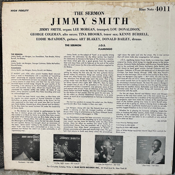 Jimmy Smith : The Sermon! (LP, Album, Mono, NY )