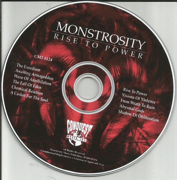 Monstrosity : Rise To Power (CD, Album)