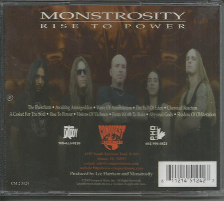 Monstrosity : Rise To Power (CD, Album)