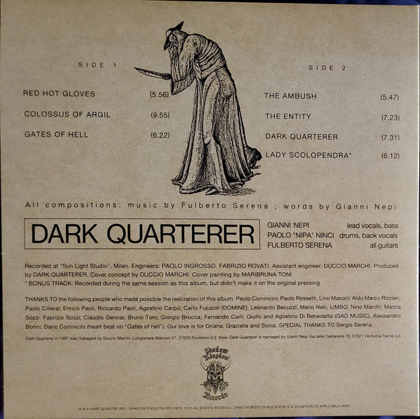 Dark Quarterer : Dark Quarterer (LP, Album, Ltd, RE, Red)