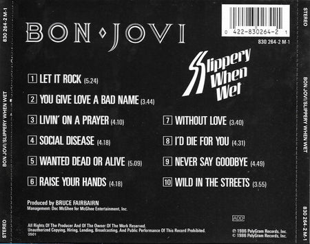Bon Jovi : Slippery When Wet (CD, Album, RE)