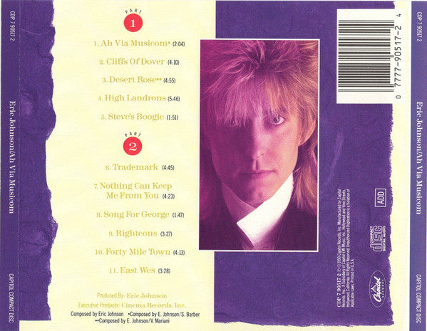 Eric Johnson (2) : Ah Via Musicom (CD, Album)