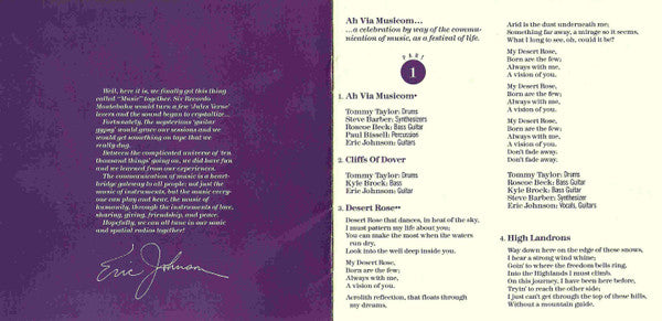 Eric Johnson (2) : Ah Via Musicom (CD, Album)