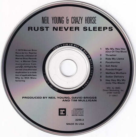 Neil Young & Crazy Horse : Rust Never Sleeps (CD, Album, Club, RE, BMG)