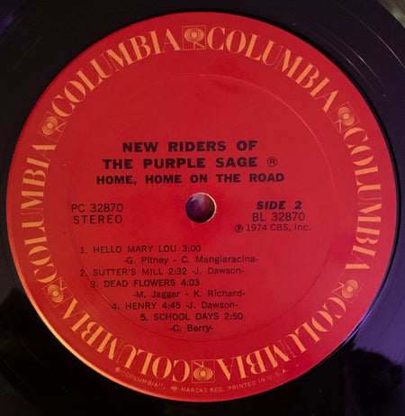 New Riders Of The Purple Sage : Home, Home On The Road (LP, Album)