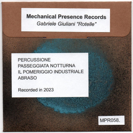 Gabriele Giuliani : Rotelle (CDr)