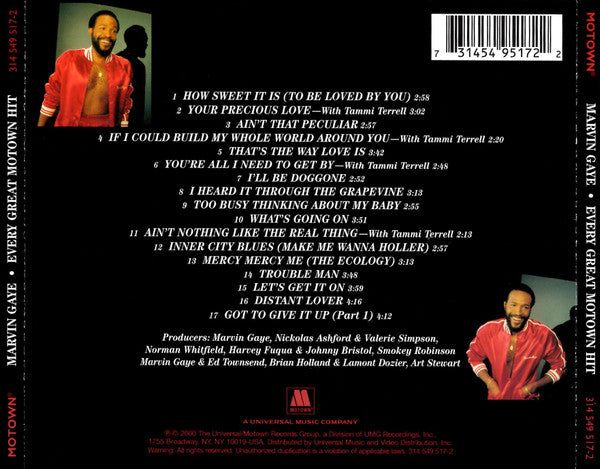 Marvin Gaye : Every Great Motown Hit Of Marvin Gaye (CD, Comp, RE, RM)