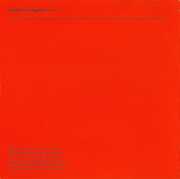 Pedestrian Deposit : Volatile (CD, Album, Ltd)