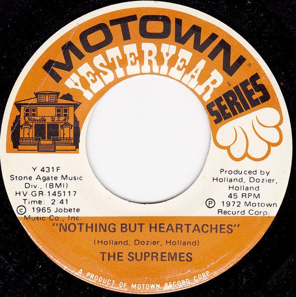 The Supremes : Nothing But Heartaches / I Hear A Symphony (7", Single)