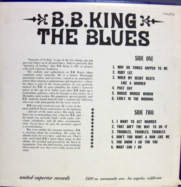 B.B. King : The Blues (LP, RE)