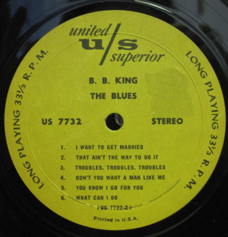 B.B. King : The Blues (LP, RE)