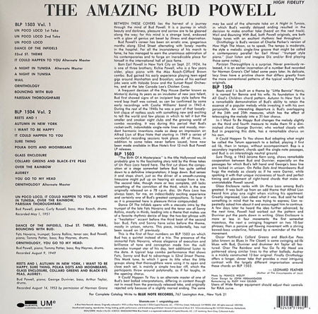 Bud Powell : The Amazing Bud Powell (Volume 1) (LP, Album, Mono, RE, RM, 180)