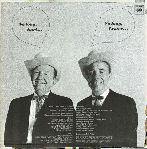 Flatt & Scruggs : Final Fling-One Last Time (Just For Kicks) (LP, Album)