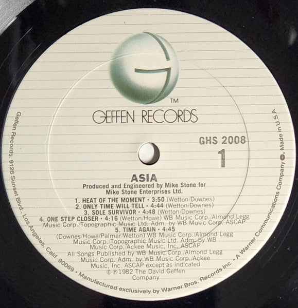 Asia (2) : Asia (LP, Album, Club, Ter)