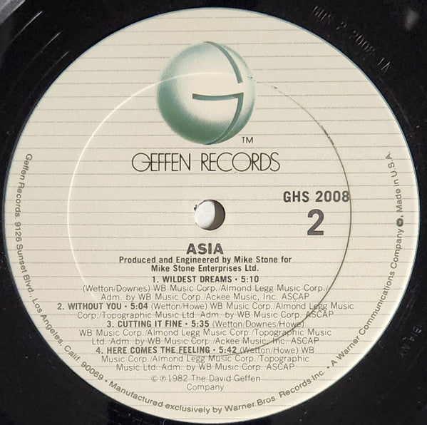 Asia (2) : Asia (LP, Album, Club, Ter)