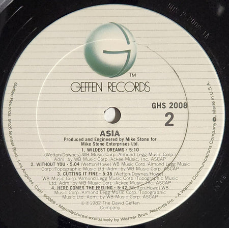 Asia (2) : Asia (LP, Album, Club, Ter)