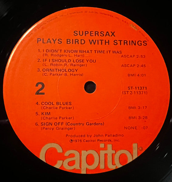 Supersax : Supersax Plays Bird With Strings (LP, Album, Jac)