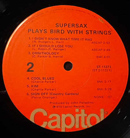 Supersax : Supersax Plays Bird With Strings (LP, Album, Jac)