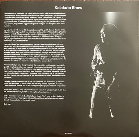 Fela* & Africa 70 : Kalakuta Show (LP, Album, Ltd, RE, Blu)
