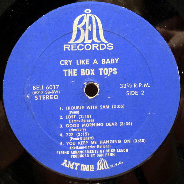 The Box Tops* : Cry Like A Baby (LP, Album, BW )