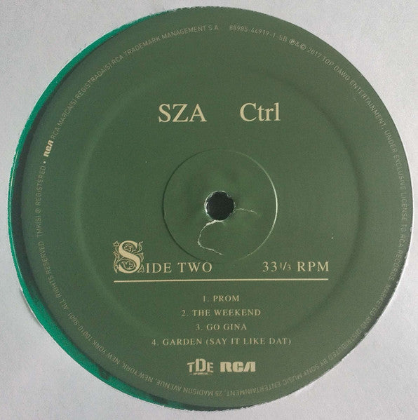 SZA (2) : Ctrl (2xLP, Album, RE, RP, Gre)