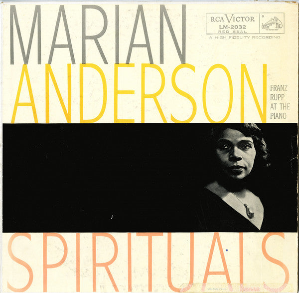 Marian Anderson With Franz Rupp : Spirituals (LP, Ind)