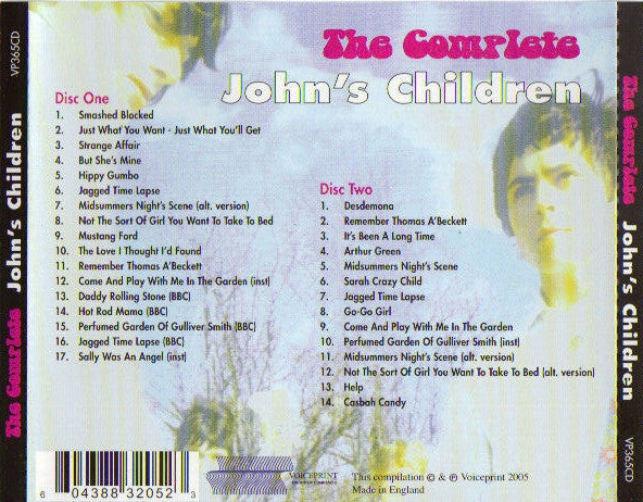 John's Children : The Complete John's Children (2xCD, Comp, RE)