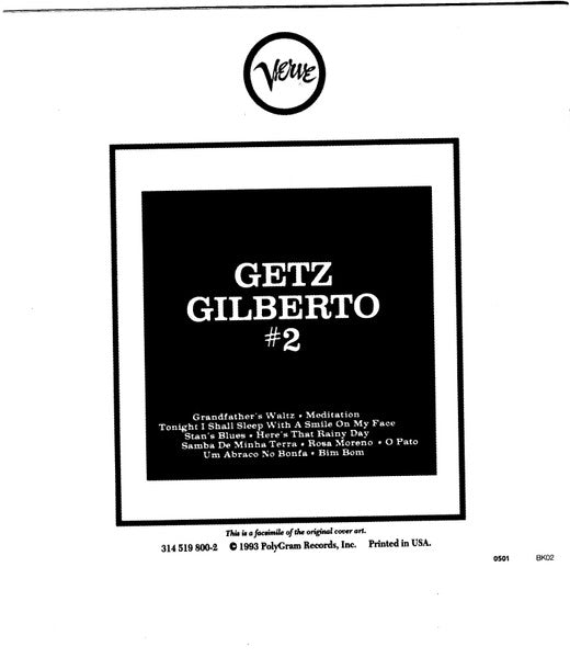 Stan Getz - Joao Gilberto* : Getz / Gilberto #2 (CD, Album, RE, RM)