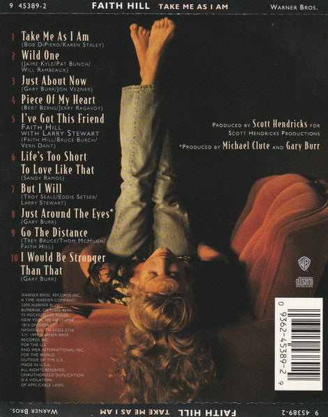Faith Hill : Take Me As I Am (CD, Album, Cin)