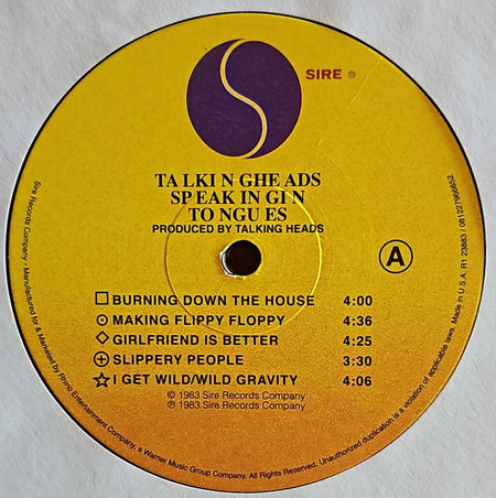 Talking Heads : Speaking In Tongues (LP, Album, RE, RP)