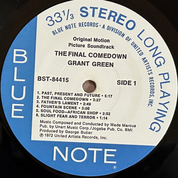 Grant Green : The Final Comedown - Original Motion Picture Soundtrack (LP, Album, Ltd, RE, RM, 180)