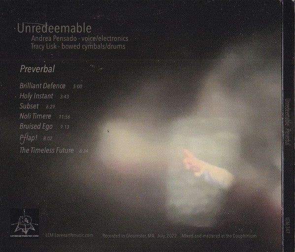 Unredeemable, Tracy Lisk, Andrea Pensado : Preverbal (CD, Album)