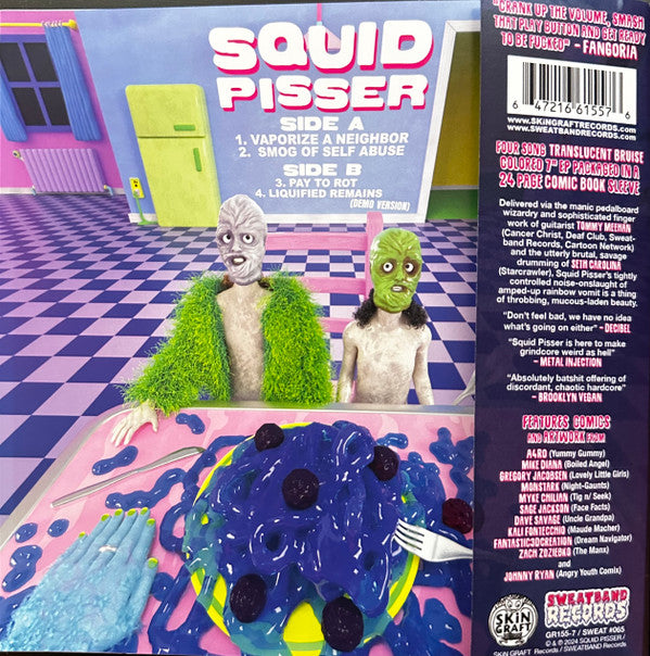 Squid Pisser : Vaporize A Neighbor (7", EP, Num, Pur)