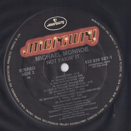 Michael Monroe : Not Fakin' It (LP, Album, Promo)