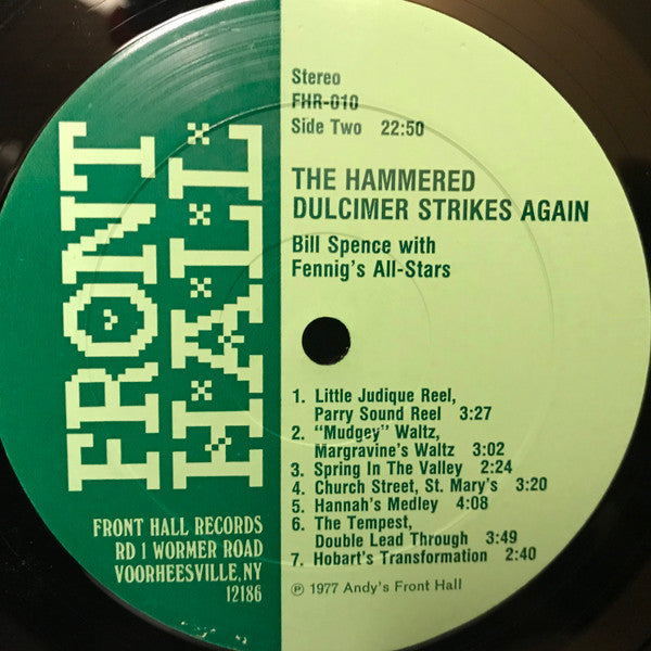 Bill Spence With Fennig's All-Star String Band : The Hammered Dulcimer Strikes Again (LP, Album, Gre)