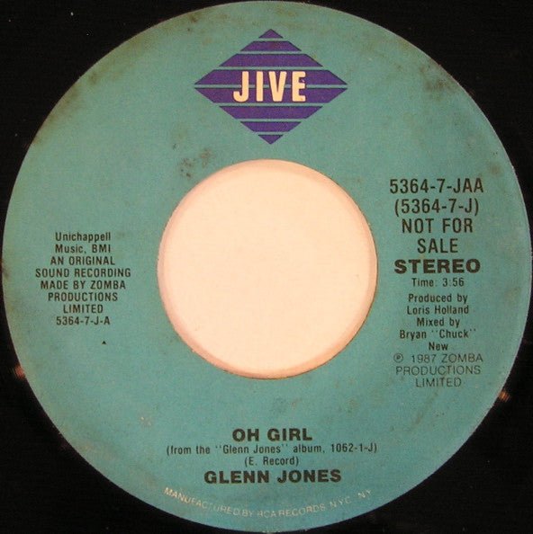Glenn Jones : Oh Girl (7", Promo)